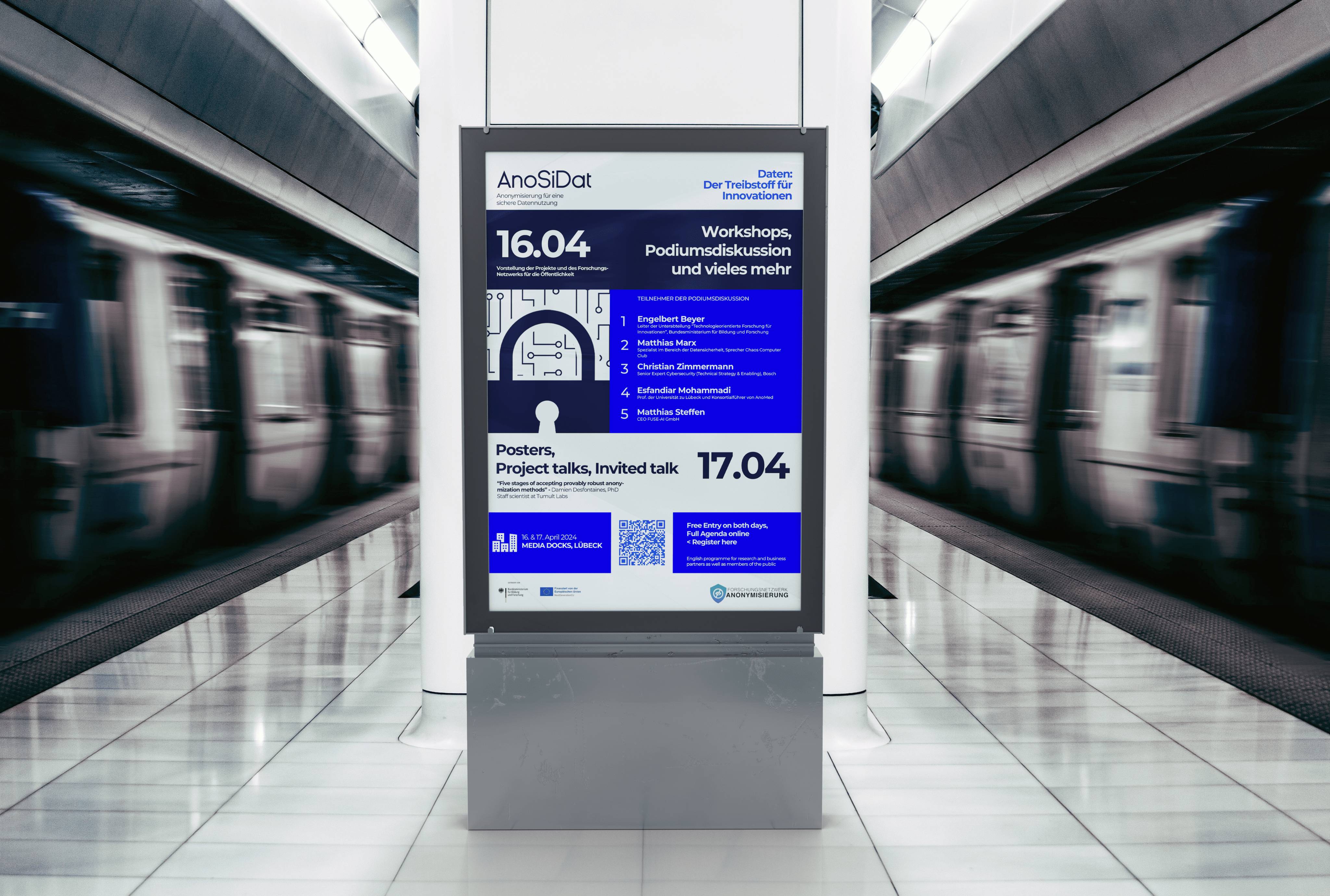 AnoSiDat Kongress Plakat in der U-Bahn