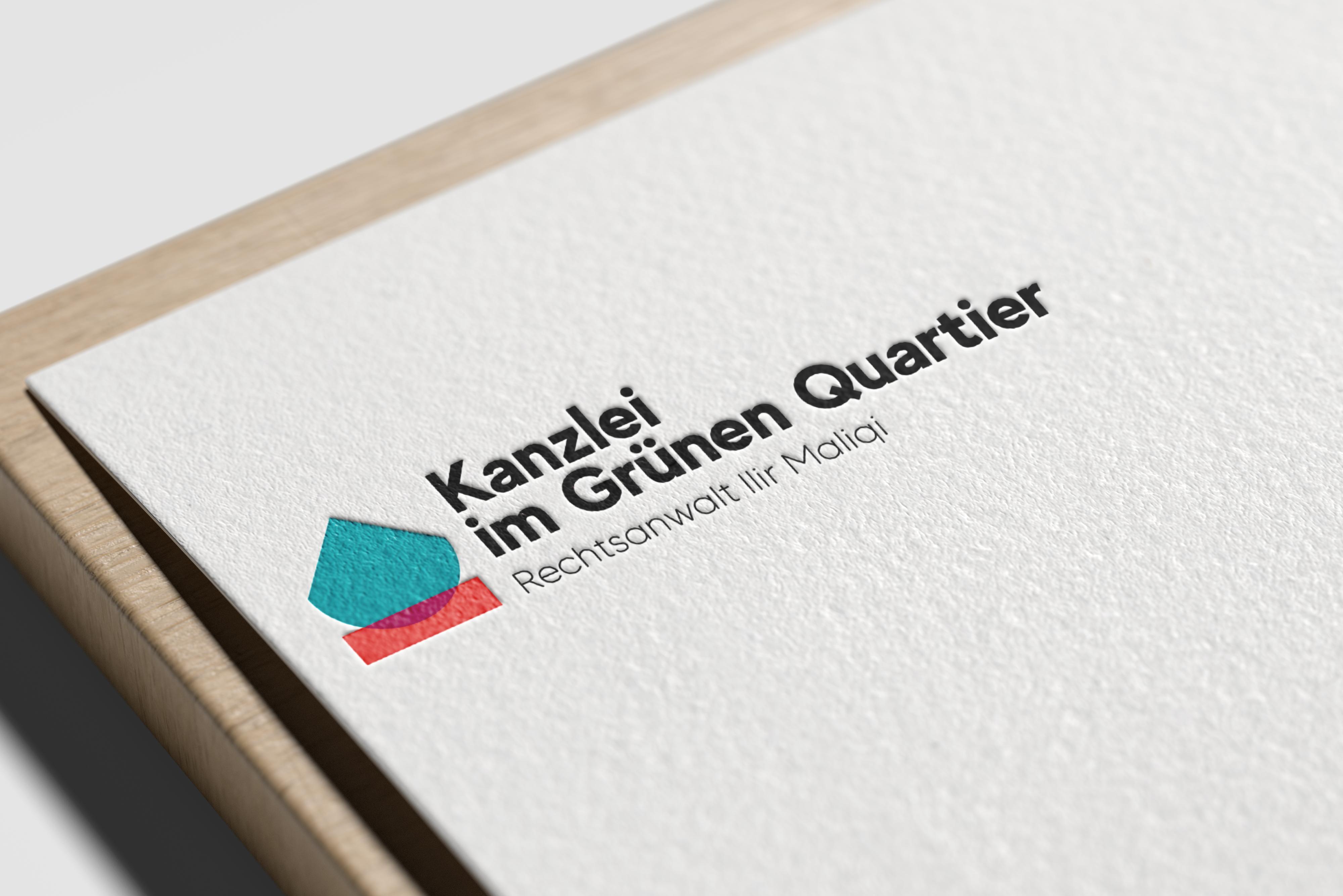 Kanzlei im Grünen Quartier Logo auf Papier