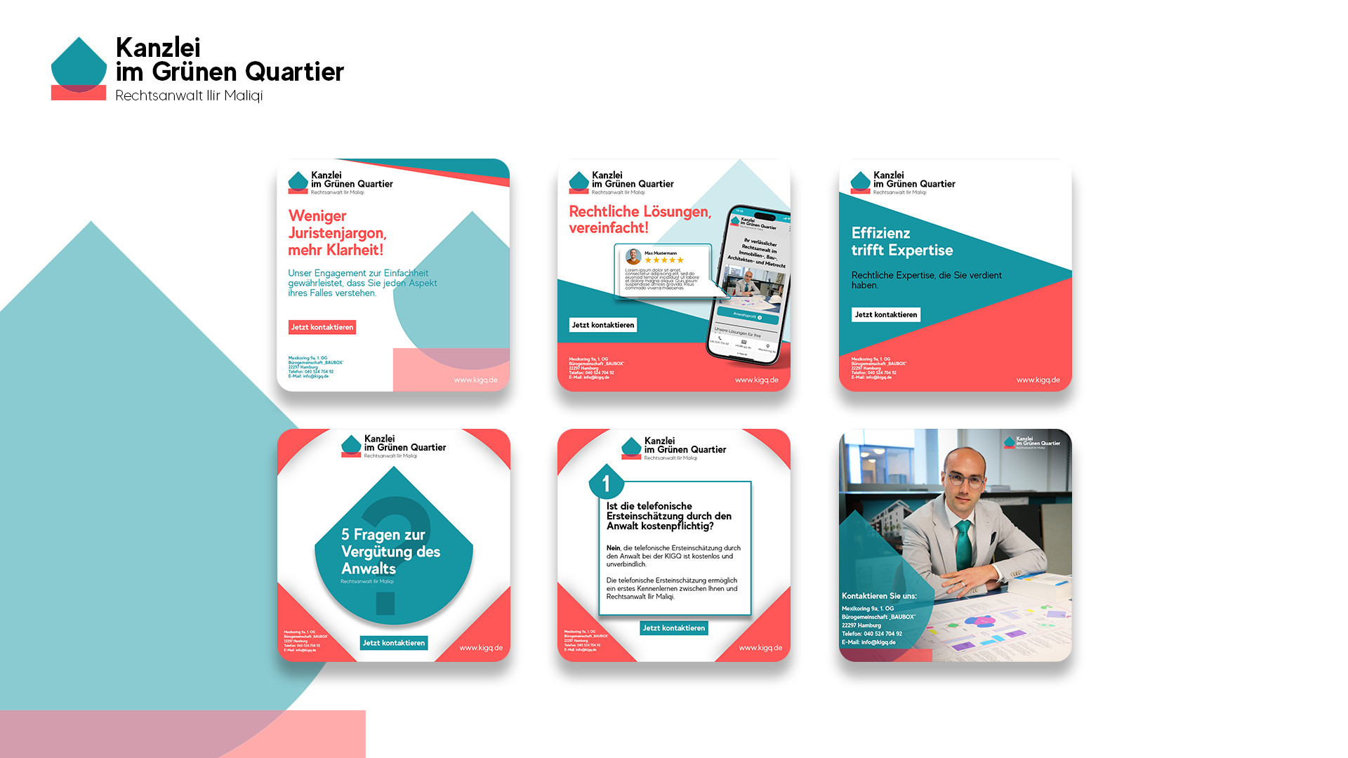 Kanzlei im Grünen Quartier Social Media Templates