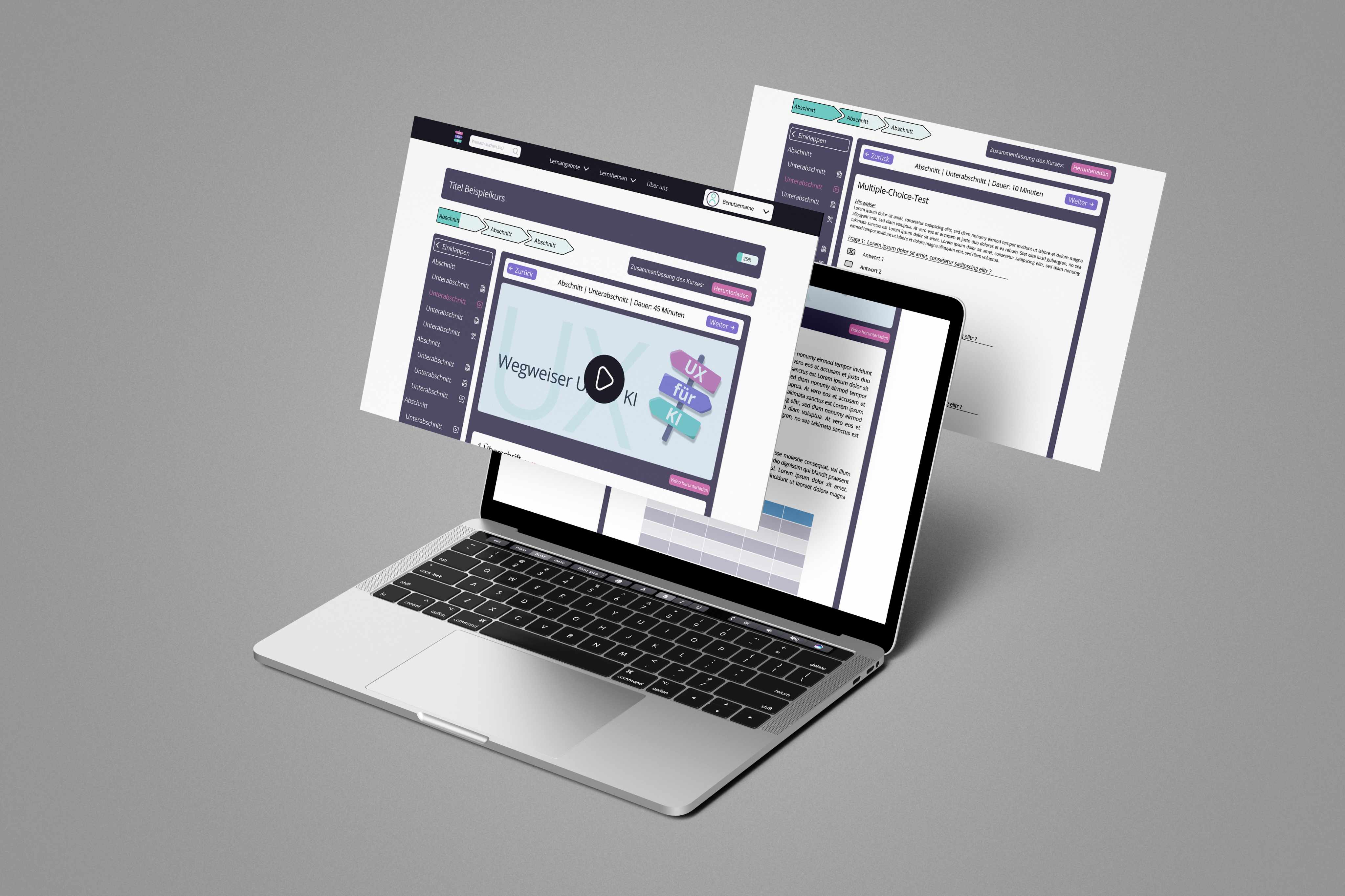 Wegweiser-UX-fuer-KI Lehrplattform Mockup 2