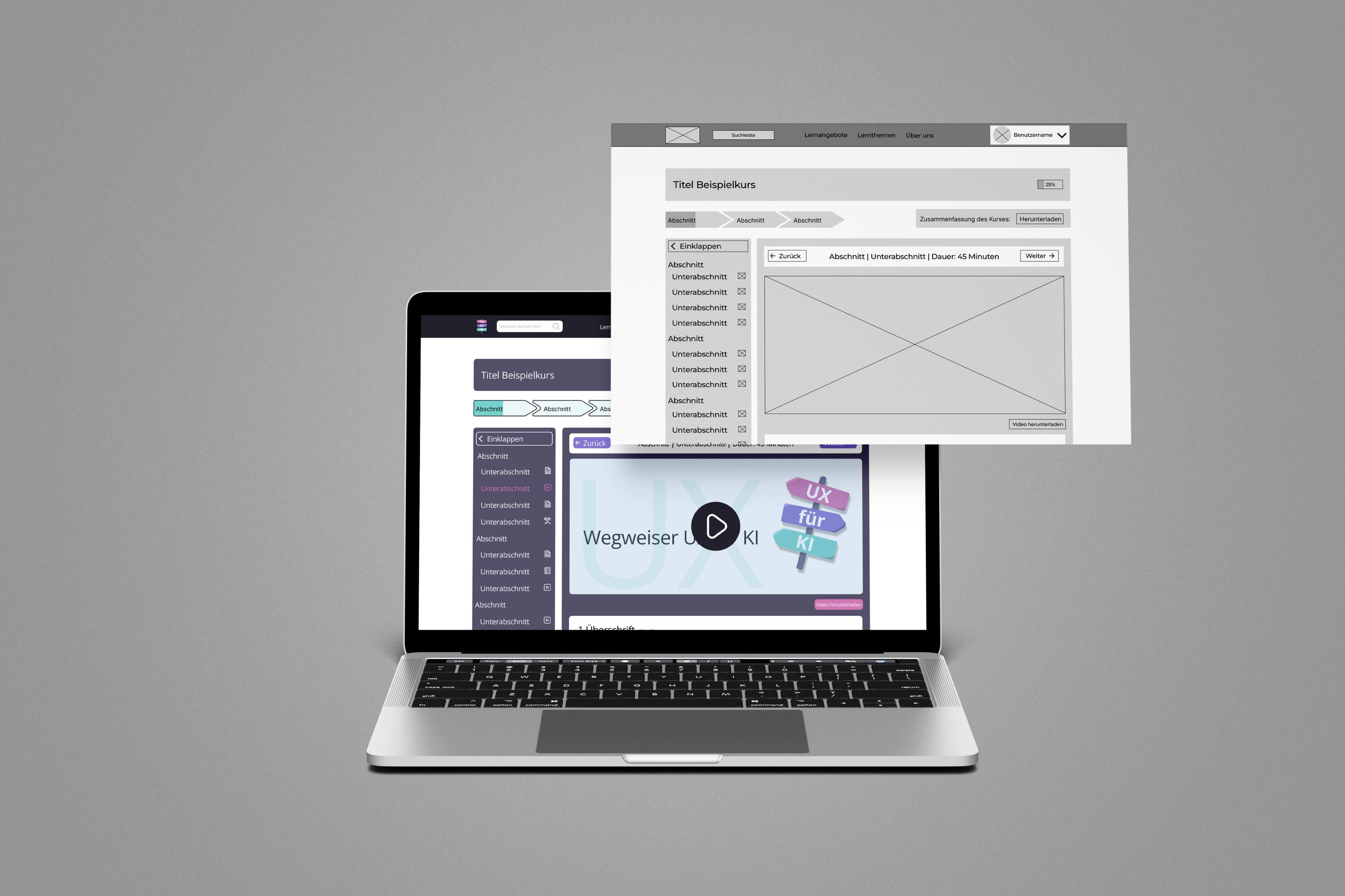 Wegweiser-UX-fuer-KI Lehrplattform Mockup 4